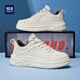 HaiLan Home (HLA) men's shoes summer 2025 new casual board shoes anti-odor and breathable white shoes lightweight non-slip high-rise shoes men's white-breathable punching 42