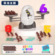 CABETO DE CONDIUSO ESCALA DE BALECA DIGITAL DE NIÑOS Montessori Educación temprana Escala de rana Adición de juguetes y número de sustracción Pensamiento lógico Juguete gran tamaño-Puppy + 20 Peso + 10 Números