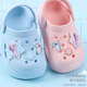 Disney Princess Elsa Children's Slippers Summer Girls' Crocs 2025 New Baby Garden Shoes Girls Baby Anti-Slip F2361 Orange Pink 18 cm 190