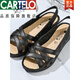 卡帝乐鳄鱼（CARTELO）官方妈妈凉鞋夏季新款平底防滑舒适软底工作鞋优雅百搭中老年女鞋 866黑色旗舰款 36 偏小一码