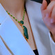 Nischendesign ohne Verblassen von Jade Temperament Mode Halskette für Frauen mit High-End-Schlüsselbeinkette 2025 Neues Internet-Promi-Accessoires Temperament Vielseitige grüne Modekette [Die Plattform wurde zertifiziert]