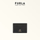 Furla [neues Produkt im Frühjahr und Sommer] Camelia Cowide kleine Frauenkartenbeutel dünne und kleine Kartenclip -Hülle bestimmte Dokumente Aufbewahrungstasche Schwarz