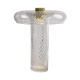 JPhznb Nachtlampe Dekorative leichte Luxusschreibtisch Lampe Nordic Moderne einfache Glasdesigner Wohnzimmer Schlafzimmer High-End-Modell Zimmerlampe M1047 Rauchgrau großer Knopfschalter