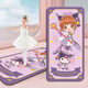 Princess Dance Carpet Yoga Mat Children's Home Dance Carpet Indoor Exercise Special Mat for Men and Girls R1429D-Pink Castle Long D 80cm*185cm 7mm