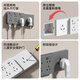 Internationale Elektrikerin-Expansionssocket 86-Typ-Oberflächenanlagerung Erweiterter Schalter Socket Küche Küche Multifunktions-Plug-set-Einstellung in der Einstellung Wireless Konverter erweitert sich nach rechts [weißes 21-Standard-Modell]