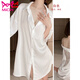 Cat Man (Miiow) Camisa estilo novio Duermiendo Mujeres Hollow 2025 Summer New Loose Silk Camiseta Camiseta Conjunto de ropa blanca [camisa] 6189 m (Adecuado: 100-120Jin [Jin iguala 0.5 kg])