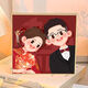 Pupan Regalo de boda Digital Pintura al óleo Pintura de color llena Fotos de boda de la boda Acrílico Pintura QX11153 7070cm Marco interno engrosado + Marco externo decorativo