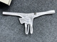 
Aoina open short elephant trunk men's sexy low waist thong ice silk thin hollow gay bed thin belt solid color underwear blue single piece M suitable for weight 100 Jin [Jin equals 0.5 kg]-120 Jin [Jin equals 0.5 kg] All size