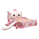 益豪康儿童床女孩公主床Hellokitty凯蒂猫卡通床软包皮床女童床 LT-841 滑梯床+11cm乳胶棕垫 1.5*2.0米(无灯光)