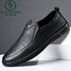 Woodpecker cold leather shoes for men's spring and summer casual leather shoes soft sole soft surface wear-resistant and odor-resistant breathable one-foot summer hollow leather shoes 677 brown 43
