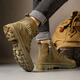 Tushilong 3522 Arbeitsschutzschuhe Herren-Kee-resistente weiche Sohle, leicht atmungsaktiv und Anti-Odor-Zunge integrierte Einzelschuhe im Freien im Freien im Freien im Freien in der Freien, die schuhe khaki 43