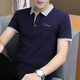 Lilang Solid Color Polo Shirt Herren kurzärmelig T-Shirt Pure Cotton Revers Top mit Kragen Business Herren T-Shirt Sommer TB-YPT228 Charcoal Grey 2xl [vorgeschlagen 145-160jin [Jin gleich 0,5 kg]]]