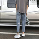 
Changxiang Huili ripped jeans men's summer thin straight loose trendy brand design niche nine-point pants high street ins 679 S