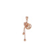 Shengbei 18K rose gold gold hollow gourd pendant k gold plain gold women's Fulu necklace pendant 18K gold 1.12g