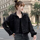 Fhhuabd Denim Veste pour femmes coréen style lâche Nouvelle tendance printemps printemps Internet célébrité tendance des vêtements féminines courtes tendance 9902 # style chinois L [Suggestion 116--130jin [Jin est égal à 0,5 kg]]]