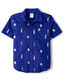 GYMBOReeGymboree, Boys and Toddlers Short Sleeve Button-Down Shirt, Navy Narrow, 2T Navy Narrow 2T
