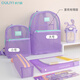 Ouliyi mesh backpack transparent children's portable storage bag for going out for children, boys, elementary school students, girls, summer travel school bag light [large size] Star blue (including pendants) 6173