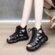 
Baichao Internet celebrity 2025 summer new fashionable and versatile thick-soled women's sandals wearing casual sports beach cool black 9928 35