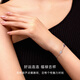 CRD Ke Laidi spot sparkling pt950 platinum gourd bracelet double-sided wearable auspicious gift for girlfriend 5.00g