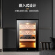 CIGARLOONG Cigar Cabinet Temperature Control Humidity Controlled Cedar Wood Embedded Energy Saving Silent Household Cigar and Wine Cabinet 50C1 Black Cigar and Wine Style + Constant Temperature and Humidity + Cedar Wood Cigar Blue + Side Light Strip