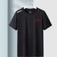 [Mesh atmungsaktiv und erfrischend] sommergedruckte Kurzärärt-Sport-Sportarten schnell trocknend Männer-T-Shirt-Eisseiden-Fitness-Kleidung China [schwarz] 2xl [Vorgeschlagen 130-145Jin [Jin ist 0,5 kg]]