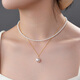 Dara single pearl necklace for women 18K gold necklace pendant young clavicle chain birthday gift for girlfriend 12-13mm
