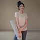 
ACKDCS yoga clothing top for women hollowed-back thin breathable sports short-sleeved T-shirt professional Pilates fitness clothing summer