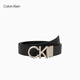 Calvin Kleinjeans25 Frühherbst neuer Männer ck doppelseitige Buchstaben Schnalle Textur Belt Gürtel Geschenk 4d7036g