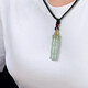 Cijia can hold things in the first-aid medicine necklace. Aventurine bamboo knot hollow pendant opens to contain cinnabar charm pills essential oil. Bamboo budsongmao (white chalcedony)