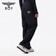 Junge London Spring- und Sommer Männer und Frauen gleiche antibakterielle High Street Black Casual Trendy Brand Strickhose N15902 Schwarz L.