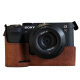 
Suitable for Sony 7 camera bag micro single protective cover leather case 7374 genuine leather 96400 base A7C Crazy Horse leather [Leather base]
