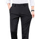 
JOEONE 2025 Men's casual pants high elastic straight trousers business spring and autumn thick style Summer brother pattern 722-black thin style Summer brother 33 Waist circumference 2 feet 6