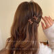 Bow hairpin headdress cute small broken hair bangs clip forehead duckbill clip autumn and winter black 2 pieces