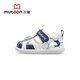 Sandalias Baby Sandals de Baby de Shepherd Summer Boy Shoes Breatable Soble Sobre zapatos para niños pequeños Baby Bag Sandalias de cuero cabelludo para mujeres Estrella azul Blanco 18