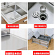 Ye Yu kitchen stainless steel sink basin cabinet pool sink integrated stove workbench home commercial custom 304 length 80 width 50 height 80 left pool