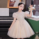 
Bamino girls' dress light luxury summer children's piano performance suit birthday flower girl host princess dress champagne 140