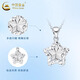 CHINA GOLD PT950 Platinum Star Pendant Women's Simple Platinum Clavicle Necklace Valentine's Day Practical Birthday Gift for Girls PT950 Platinum Star Pendant About 3.3g Free Silver Chain