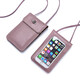 Hgirxv Touchscreen Real Leder Mobiltelefon Tasche Mini Damen Crossbody Tasche Neue transparente Top -Layer -Brustwarzen kleine Leder -Handy -Tasche Weiche Leder 3519 Wein Rot