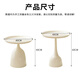 New appearance and side tables with movable small round tables for home coffee tables simple bedside storage tables internet celebrity small tables and bedside tables [high style] cream white