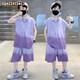 Yaoxuan Boy ärmelloses Anzug Baumwoll modische 2025 neue mittelgroße Kinder Wide Schulter-Gradient Cool Weste Shorts Zweiteiler TZK695 Green [Set] 120 cm