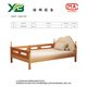 Niguo Niguo Full Massivholz Kinderbett mit Leitplanke, Mutter-Kind-Dragbett, hohes und niedriges Ziehbett, kleine Wohnung, Buchenwolkenprinzessinbett, stille Riemenscheibe-Schleppbett + Drei Messungen + Kiefernholz Bettbrett 1350 mm*2000 mm