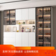 Yiyi sideboard light luxury modern simple living room storage cabinet cupboard kitchen storage cabinet wine cabinet household tea style 15280*40*220 send induction light