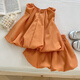 HUALIN FASHION Guangzhou Thirteen-Line Summer Korean Style Girls Bow Sleeveless Dress Sisters 1715217153 17152 Set M 100c