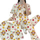 Xianxiu labubu milch seiden cartoon home kleidung dreiteiliger pyjama 14137#1 185 xxl