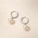 Qlady rhinestone imitation pearl earrings, feminine and high-end, 2025 new silver earrings, earrings, birthday gifts