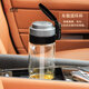 Copa de vidrio de una sola capa de Heenoor 695ml Gran capacidad de moda engrosada delgada con cuerda de elevación Copa de té transparente al aire libre XN-9076 695ml 0 piezas