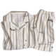 Rongxitu (Rongxitu) Koreanisch gestreifter Cartoon Cloud Cotton Pyjamas zweiteilige Set für Outdoor-Kleidung 826# vertikaler Dachshund Hund 175 l