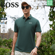 BOSS夏季棉Polo衫高档翻领短袖商务休闲男装上衣T恤 T6167实体店-绿色 M