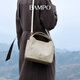 Banpo Decoration (Bampo) [mismo estilo en Han Xue] Nuevo estilo de perfección de la canasta de vegetales con la primera capa de cuero de vaca de cuero original de un solo hombro para la bolsa de moda de moda para mujeres poria Cocos White (patrón de mano)