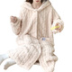 FHHUABD coral velvet nightgown for women Spring and Autumn 2024 new cute thickened flannel home clothes pajamas for women Autumn and Winter 761# M women L (suggested height 160-165c, weight 1